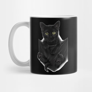 Black Cat Stern In Pocket  S Cats   Gifts Mug